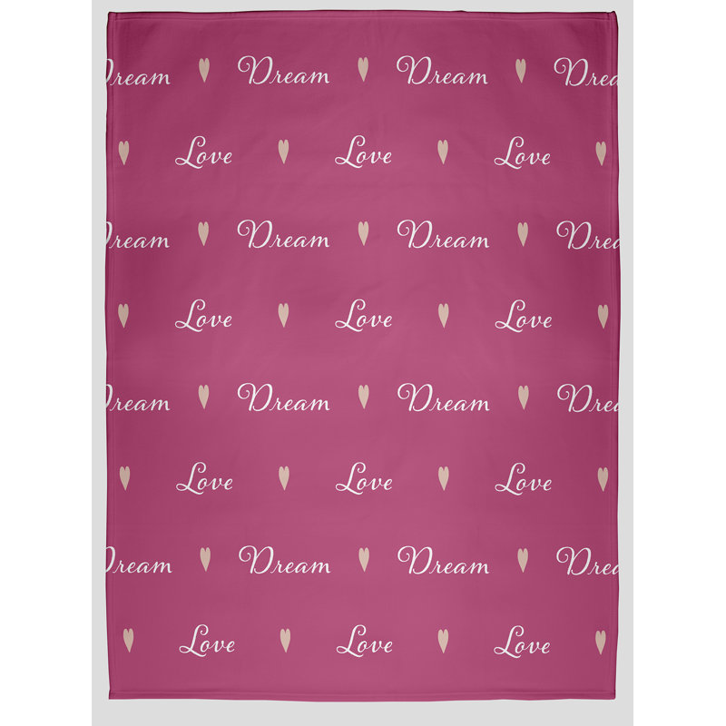 Jeté Love Dream Valentine's Day, Rose, L 50 po x L 60 po