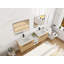 Meuble-lavabo mural 72 po avec lavabo de comptoir en résine, 1 tablette de rangement, 4 portes à fermeture douce