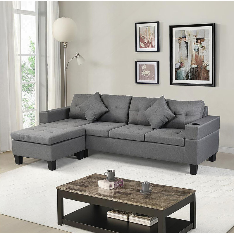 Ensemble de canapé modulaire confortable pour le salon avec chaise longue polyvalente