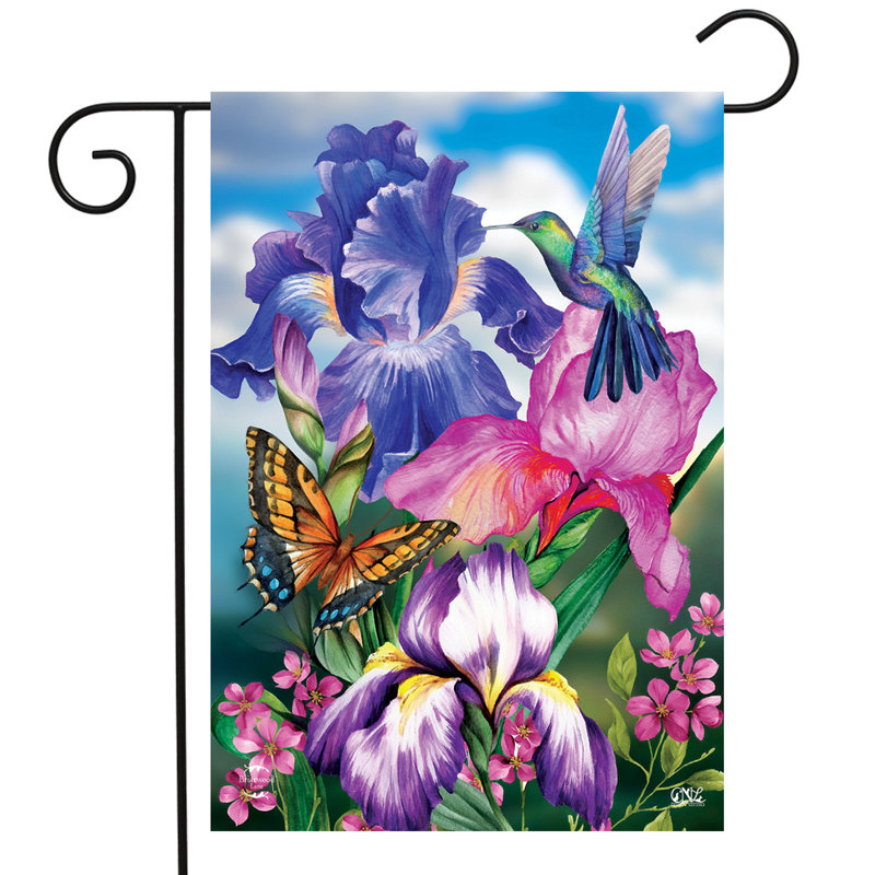 Drapeau de jardin Irises Spring
