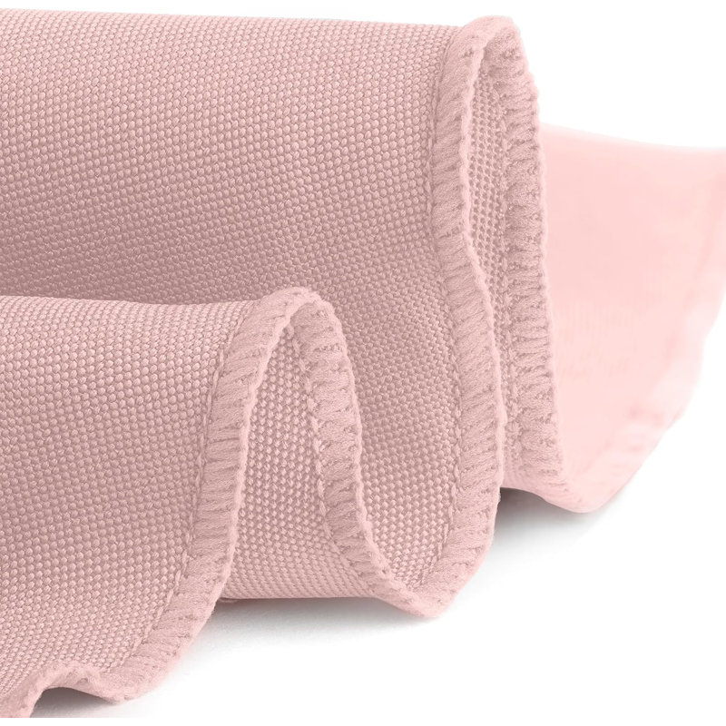 Ambee Round No Pattern Polyester Tablecloth, 132" Round, Pink