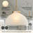1-Light 12'' Dimmable Dome Modern Single Antique Brass Pendant Light for Kitchen Island.Features Cloud Glass.-2056466933