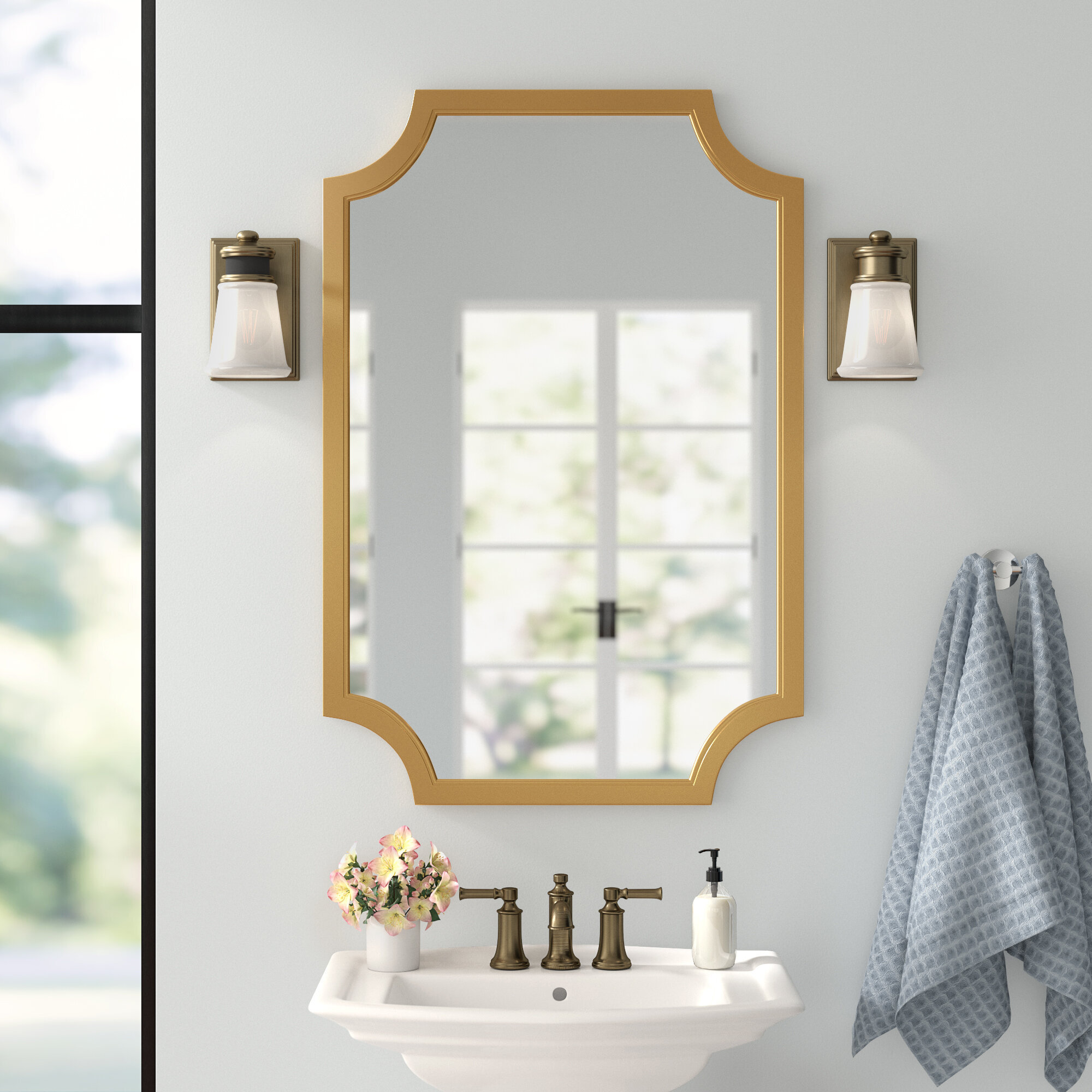 Three Posts™ Abou Asymmetrical Wall Mirror  Reviews Wayfair