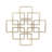 Richese Geometric Modern Metal Wall Sculpture, Gold Finish, 24"-2109087555-2109087554