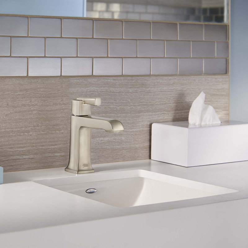 Townsend Single-Hole Bathroom Faucet with Drain Assembly, Satin Nickel