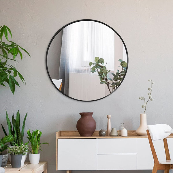 Everly Quinn Garbers Round Metal Wall Mirror & Reviews | Wayfair