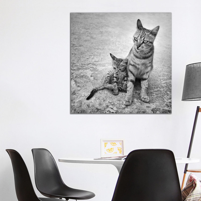 Never Leave Me Alone by Ben Heine - Print on Canvas, White Framed, 93.98 cm H x 93.98 cm W x 1.91 cm D