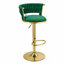 Swivel Upholstered Counter Stool with Metal Frame-955623301