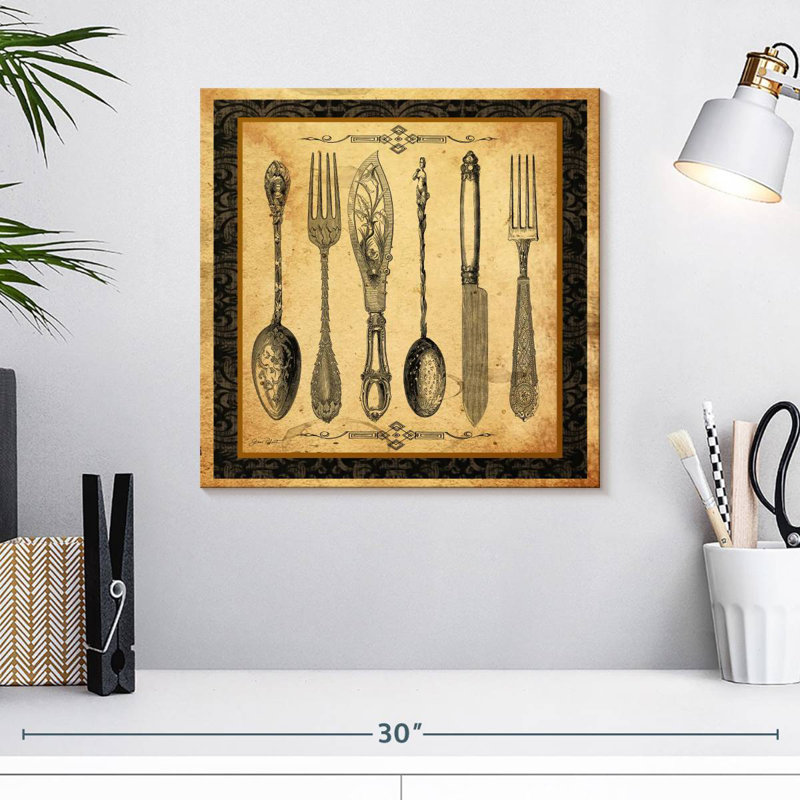 Vignette Adriana Silverware, H 16 po x l 16 po