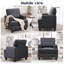 Fauteuil rembourré avec rangement intérieur pour accoudoirs-448415067