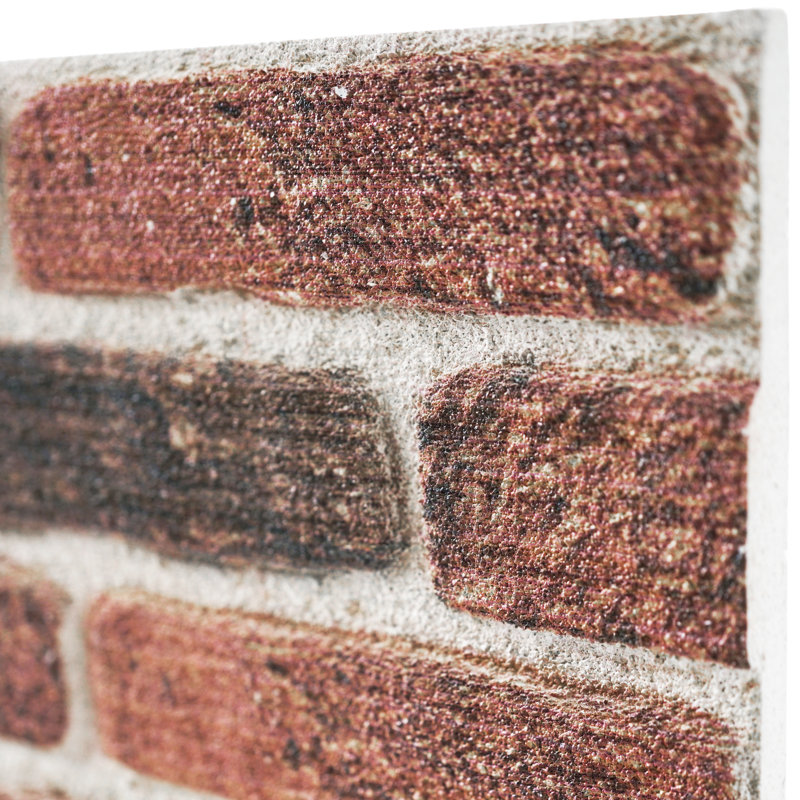 3D Faux Brick Wall Panels, Lightweight Foam Decorative Wall Paneling for Interior & Exterior Use, Water-Resistant, 20" x 40" (Set of 9), Covers 48 Sq Ft