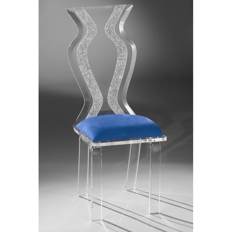 Jaiven 19'' H Upholstered Side Chair, Cobalt Microfibre