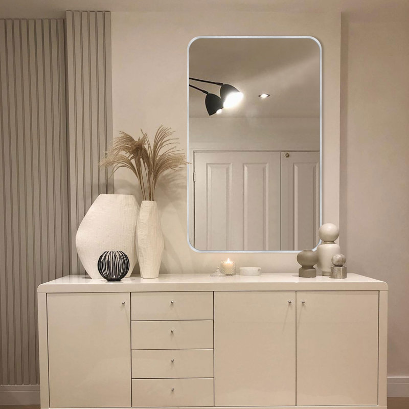 Miroir mural de salle de bain 24 "x 36" Sliver, Argent argent, 24 po x 36 po