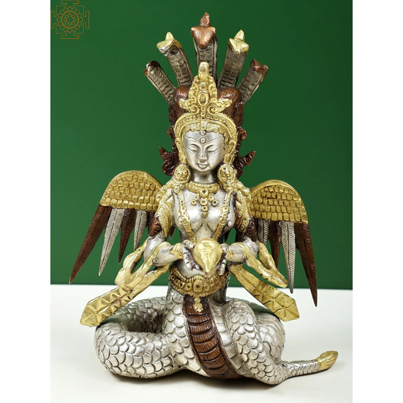 Religious & Spiritual Statue, Brown/Silver/Gold