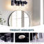 3 lumières murales de salle de bain avec cadre noir mat et verre transparent, idéal pour la coiffeuse miroir-130530042-130530045