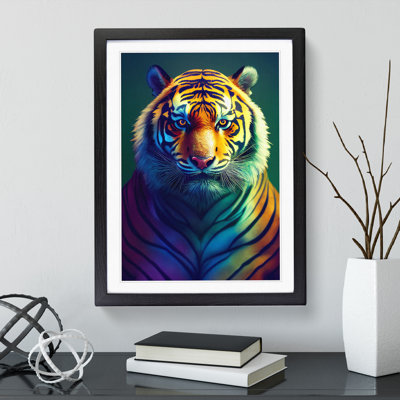 Tiger in Technicolour - Framed Print