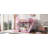 Full-Over-Full Castle Style Bunk Bed With 2 Drawers 3 Shelves And Slide - Pink-814317707-814317750