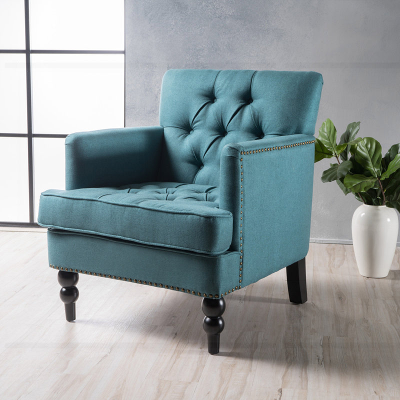Fauteuil club Harrison, Tissu sarcelle