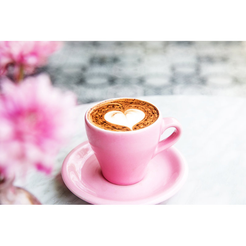 Latte Coffee In Cup by Mariiaplo - Wrapped Canvas Print, 20cm H x 30cm W x 3.8cm D