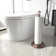 Free Standing Toilet Paper Holder, Rustproof Metal Bathroom Tissue Roll Stand With Heavy Base, Space Saving Design