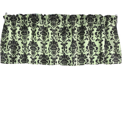 Floral Poplin Damask Window Valance 58" Wide