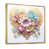 Toile avec cadre flottant or