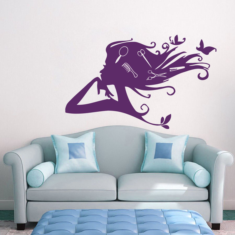 Décalcomanie murale salon, Violet