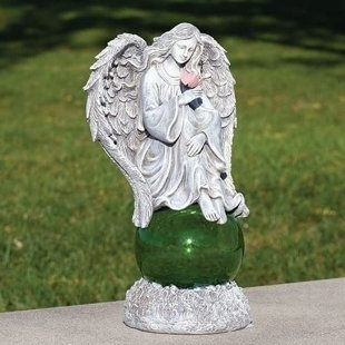 Memorial Angel With Solar Light