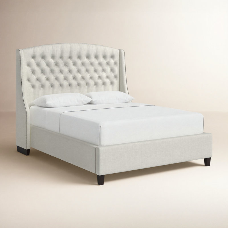 Harwick Upholstered Bed, Queen, Beige