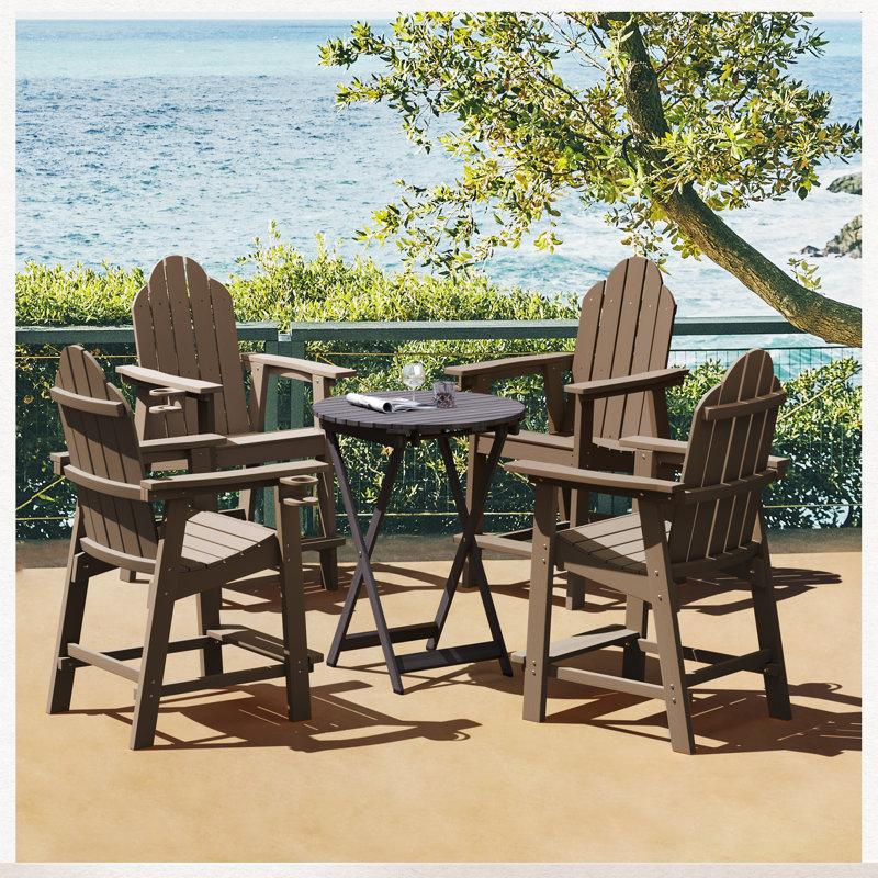 Dutta Outdoor Adirondack Chair, Dark Brown