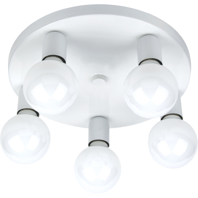 Parma Semi Flush Mount, White