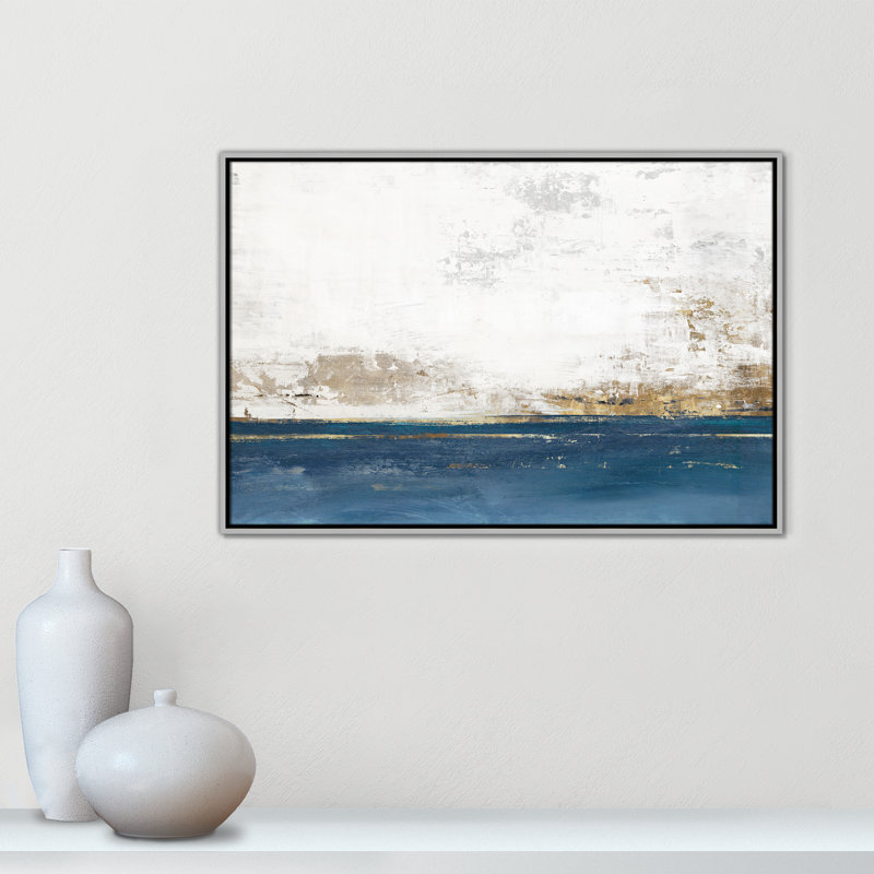 Golden Horizon I - reproduction de paysage par Casa Fine Arts, H 25,5 po x l 37,5 po, Argent