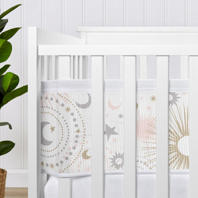 Celestial Pink and Gold Sweet Jojo Designs + BreathableBaby Mesh Crib Liner
