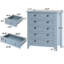 Commode 6 tiroirs Coastal Blue