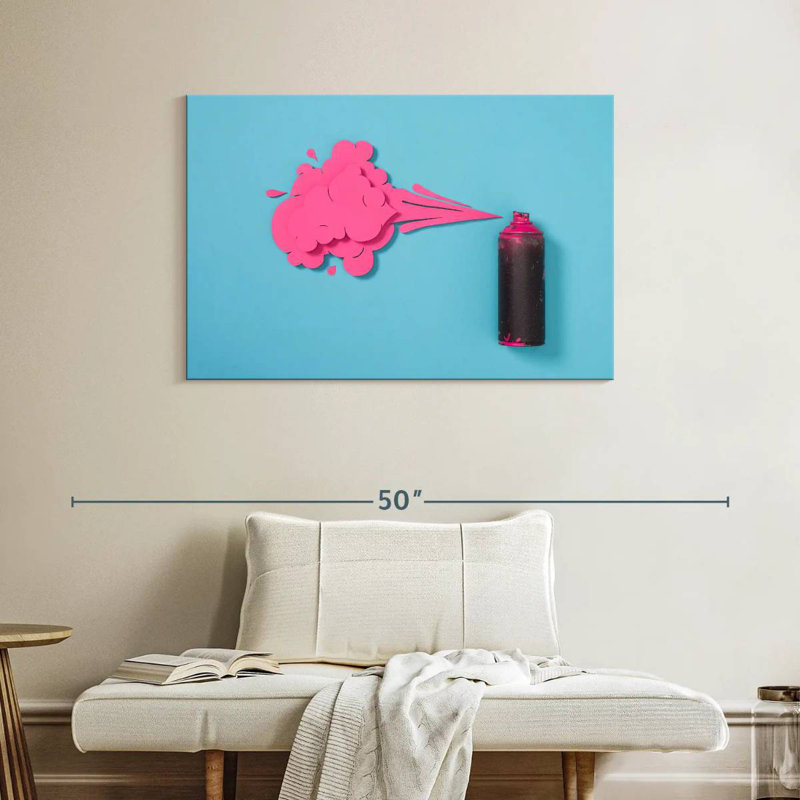 Senne Creative Pink Spray Paint, 26" H x 39" W
