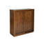 Buffet Mid-Century avec 2 portes coulissantes et bandes décoratives en bois massif