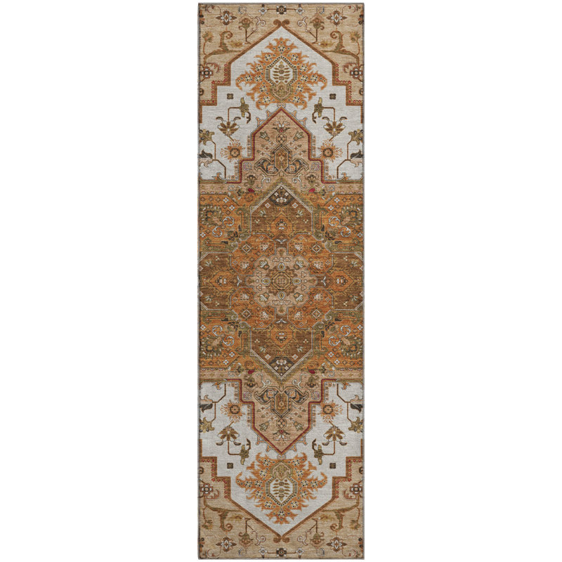 Premium Machine Washable Corum AMF1036 Oriental Rug, Runner 2'3" x 7'6"