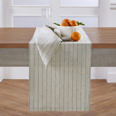 Pinstripe - 100% Pure Linen Table Runner
