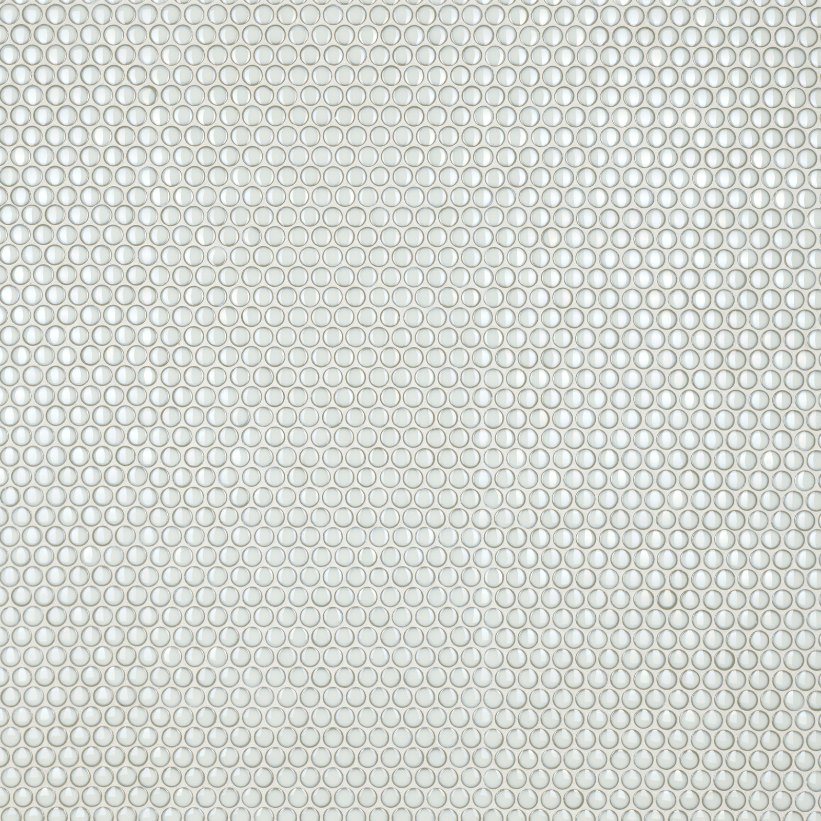 Hudson Penny Round Porcelain Mosaic Tile, Snowcap White