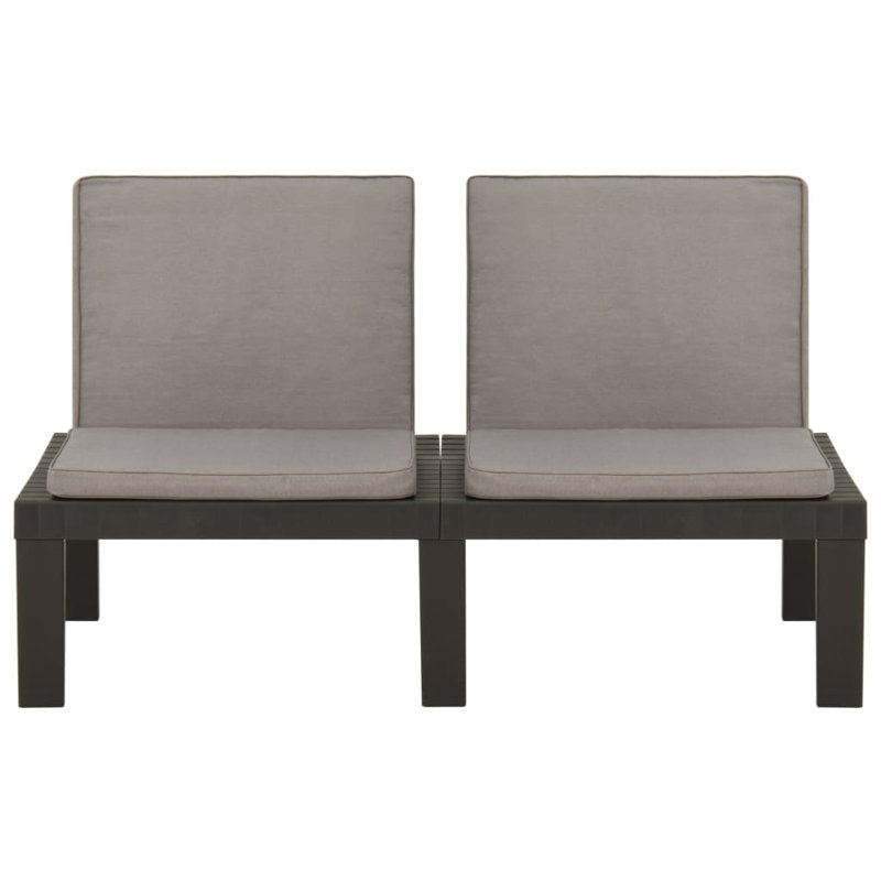 Banc de jardin en plastique Rocelin, Blanc