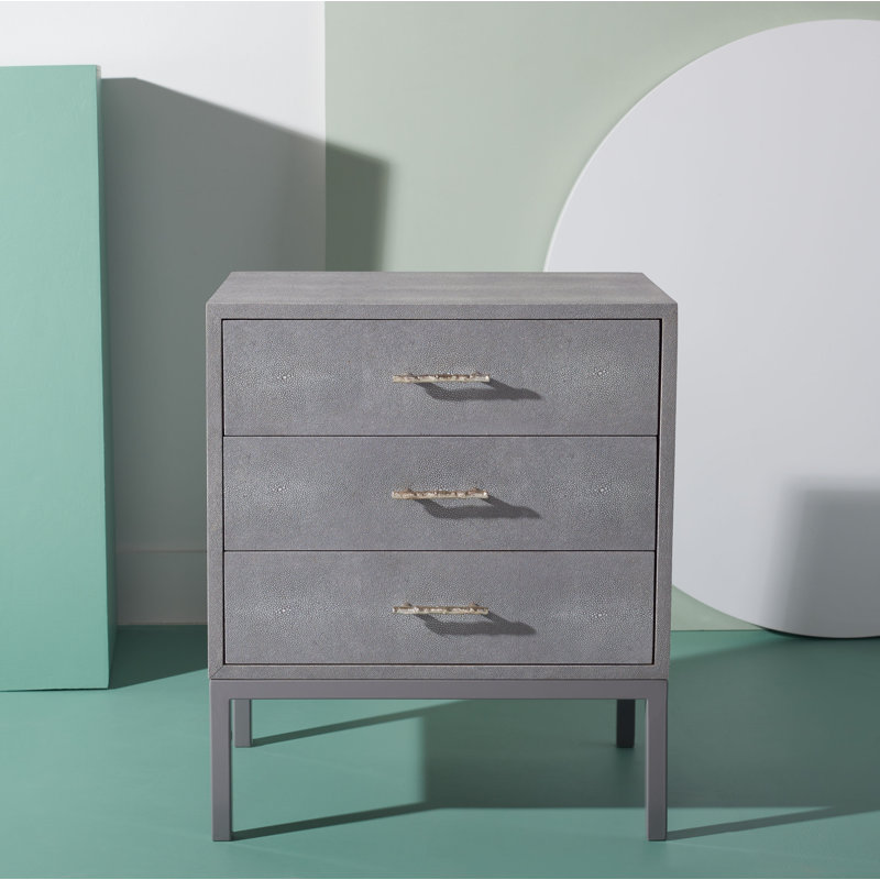 Commode 3 tiroirs 21,7 po Vera, Gris