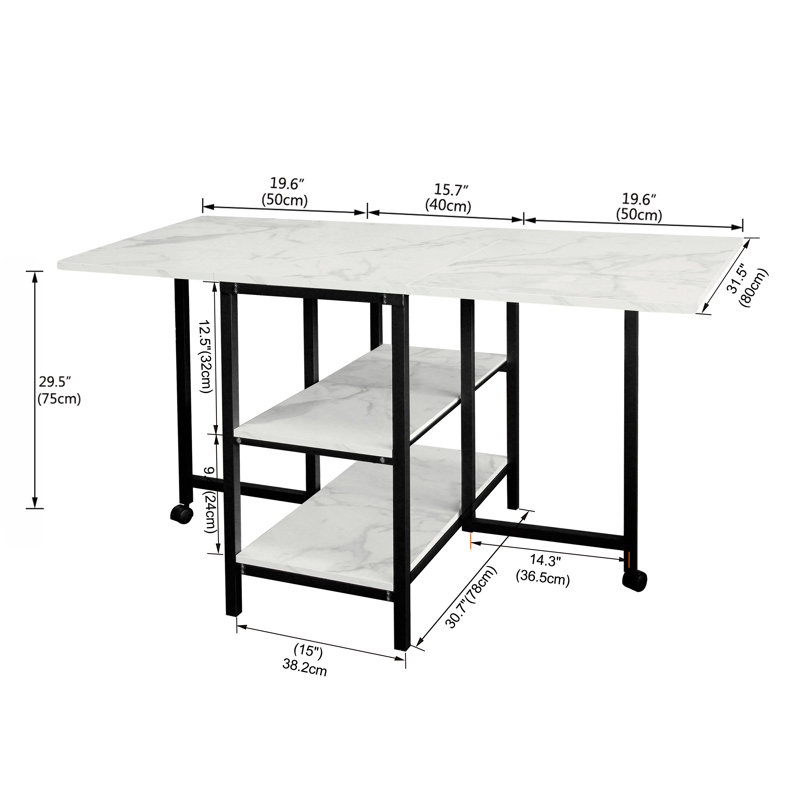 DB-2105002-1 54.9'' Rectangular Portable Folding Table, Black