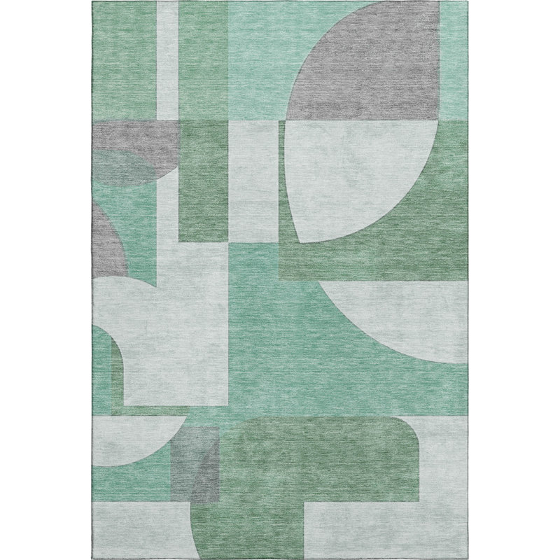 Premium Machine Washable Mehara AMF1692 Mid Century Rug, Rectangle 2'6" x 3'10"