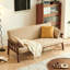 59.06"A tan chenille two-seater sofa with cushions.-2056842385-2056842383