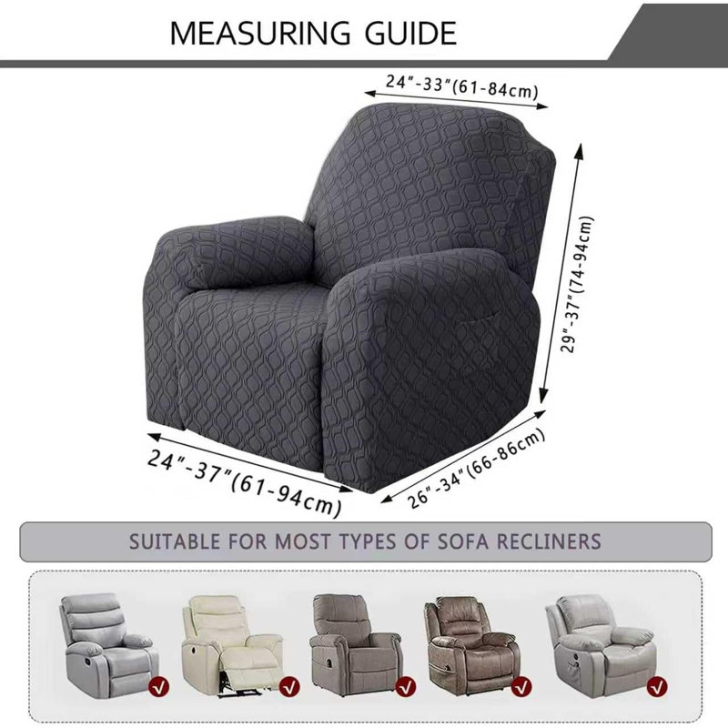 1 Seater Recliner Sofa Slipcover Stretch Covers