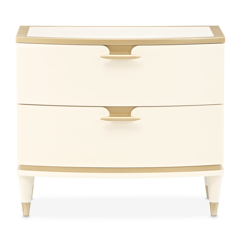 La Terrazza Nightstand, Large - Creamy Pearl