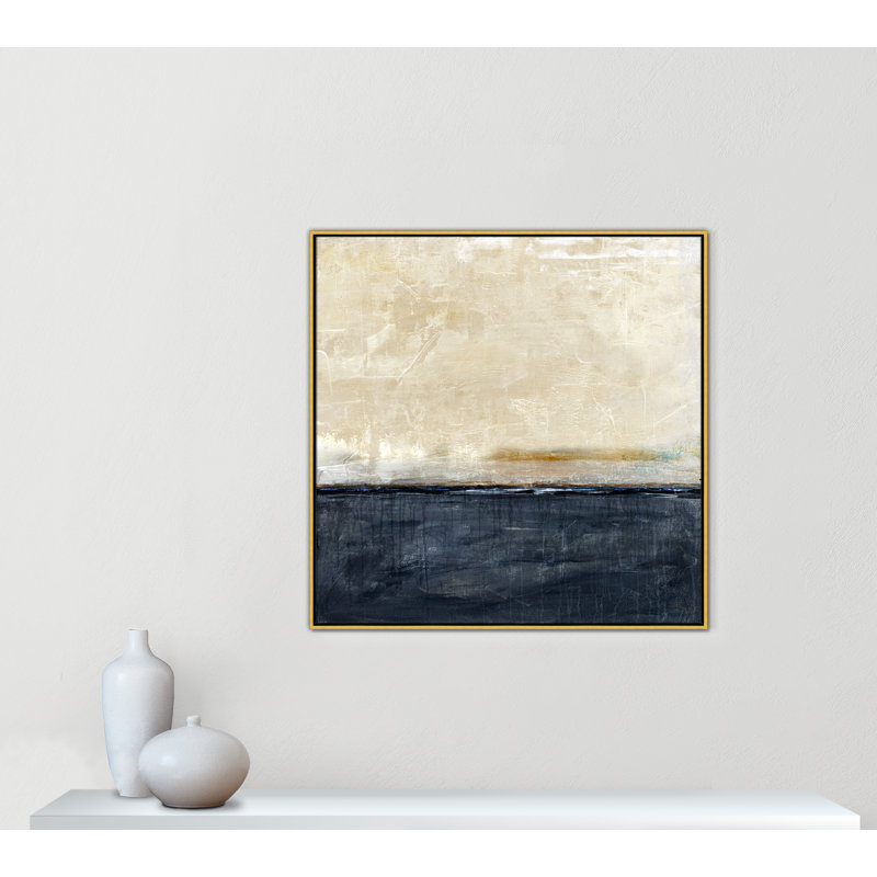 «Better Days», impression marine par Denise Brown, H 41,5 po x l 41,5 po, Doré