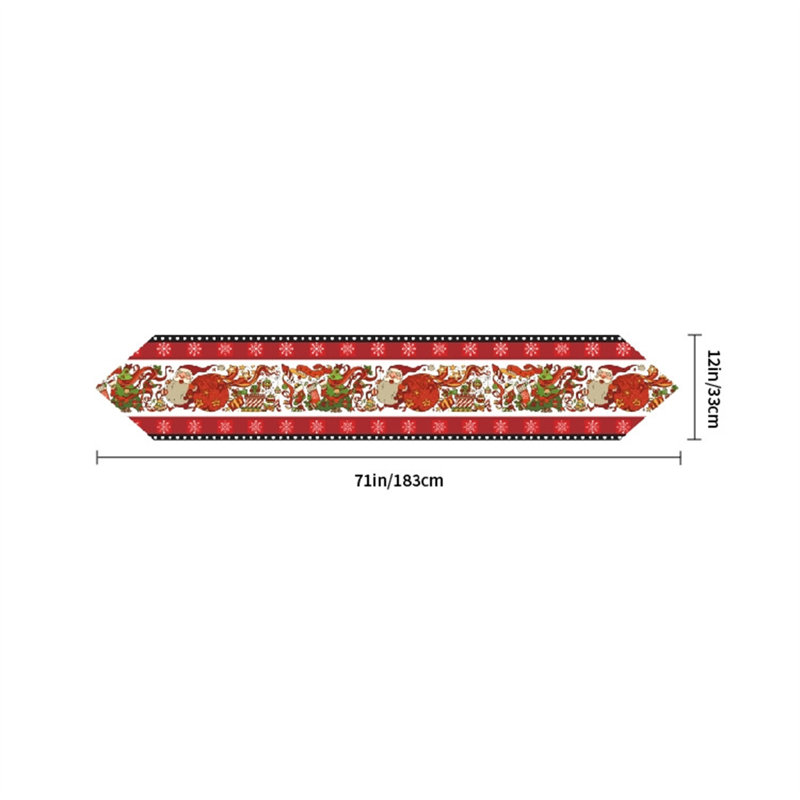 71"X12" Christmas Table Runner Style 05 Multicolor