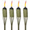 Paquet de 4 torches de 57 po TIKI de la marque TIKI® résistantes aux intempéries brun tressé classique en bambou brun - 112011368