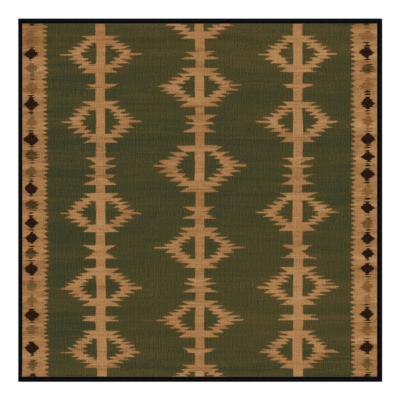  Washable Mesquite Tree Southwestern Area Rug, Carré 7 pi